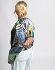 Edith Silk Bomber | Atlas Silk, Unique Print, Lightweight Feel, Custom Sizes Available | Yashan