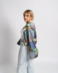Edith Silk Bomber | Atlas Silk, Unique Print, Lightweight Feel, Custom Sizes Available | Yashan