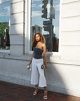 Katharine Linen Capri Pants | 100% Linen, Mid-Calf Length, Refined Silhouette, Custom Sizes Available | Yashan