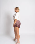 Tetiana Leopard Silk Skirt | Atlas Silk, Mini Length, Flattering Silhouette, Custom Sizes Available | Yashan