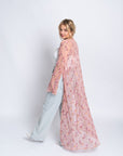 Pink Édith Lace Shirtdress | French Lace, Adjustable Fit, Romantic Silhouette, Custom Sizes Available | Yashan