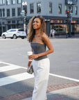 Katharine Linen Capri Pants | 100% Linen, Mid-Calf Length, Refined Silhouette, Custom Sizes Available | Yashan