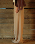 Ruth Bader Ginsburg Trousers | Beige, Lightweight Breathable Wool, High-Waist Relaxed Fit, Handmade | Yashan