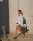 White Frida Boho Blouse | Sheer Ruffle Blouse | Crushed chiffon, Sheer Top, White Color |Custom Sizes Available | Yashan