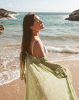 Green Édith Lace Shirtdress | French Lace, Adjustable Fit, Romantic Silhouette, Custom Sizes Available | Yashan