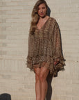 Frida Boho Dress | Mini Dress | 100% Silk, Custom Sizes Available | Yashan