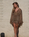 Frida Boho Dress | Mini Dress | 100% Silk, Custom Sizes Available | Yashan