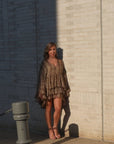 Frida Boho Dress | Mini Dress | 100% Silk, Custom Sizes Available | Yashan