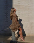 Frida Boho Dress | Mini Dress | 100% Silk, Custom Sizes Available | Yashan