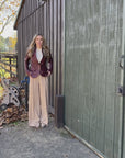 Ruth Bader Ginsburg Trousers | Beige, Lightweight Breathable Wool, High-Waist Relaxed Fit, Handmade | Yashan